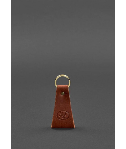 Leather keychain Chanterelle