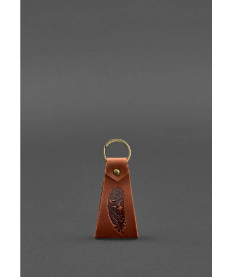 Leather Keychain Feather