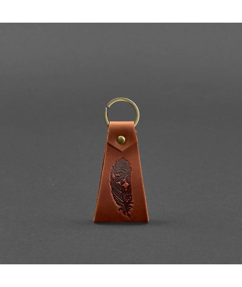 Leather Keychain Feather
