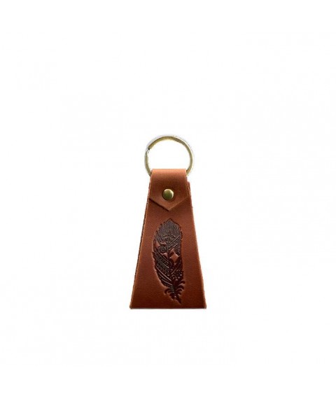 Leather Keychain Feather