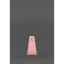 Leather pink keychain loop