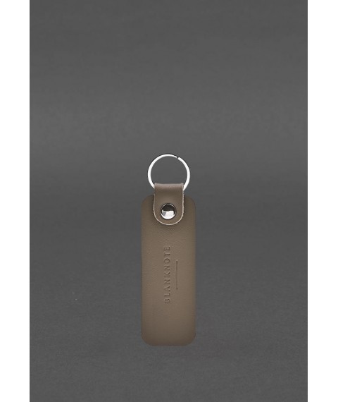 Leather keychain for Toyota car dark beige crust