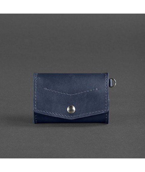 Leather coin box with valve 1.0 dark blue