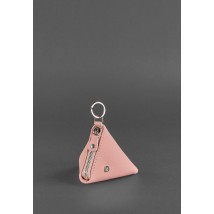 Жіноча шкіряна монетниця 2.0 Піраміда рожева