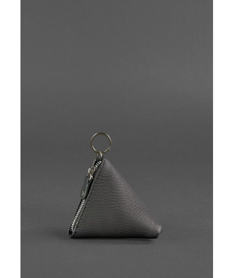 Leather coin holder 2.0 Pyramid black