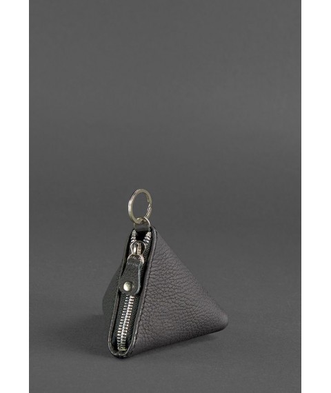 Leather coin holder 2.0 Pyramid black