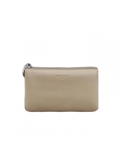 Leather coin holder / mini cosmetic bag 3.0 light beige crust