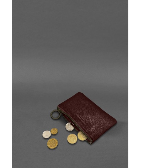 Leather coin box / mini cosmetic bag 3.0 burgundy flotar