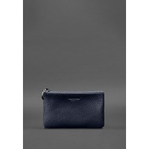 Leather coin box / mini cosmetic bag 3.0 blue flotar