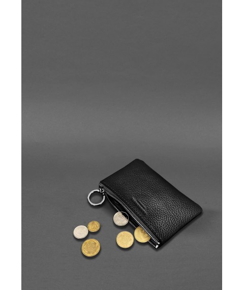 Leather coin holder / mini cosmetic bag 3.0 black flotar