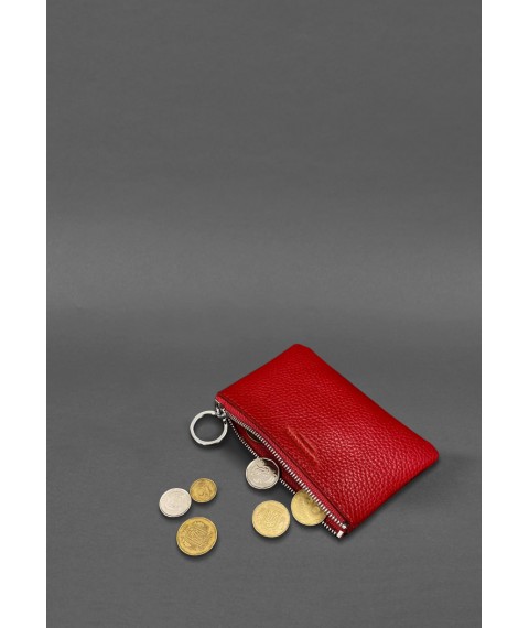 Leather coin case / mini cosmetic bag 3.0 red flotar