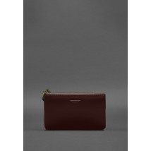 Leather coin case / mini cosmetic bag 3.0 burgundy crust