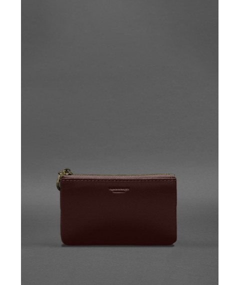 Leather coin case / mini cosmetic bag 3.0 burgundy crust