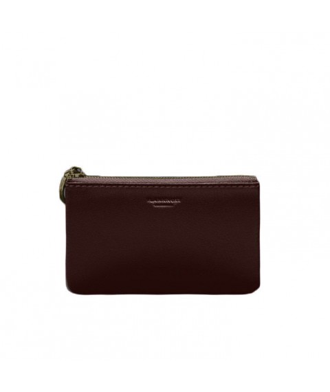 Leather coin case / mini cosmetic bag 3.0 burgundy crust