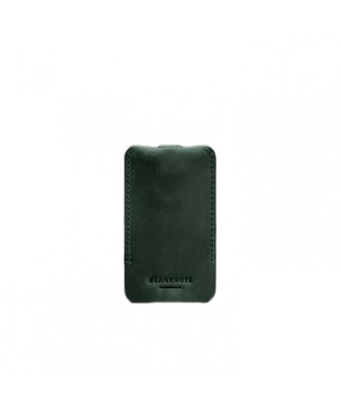 Leather key holder 1.0 green Crazy Horse