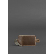 Leather key holder 1.0 dark brown Crazy Horse