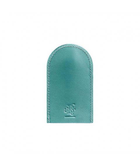 Women's leather key holder 2.0 turquoise