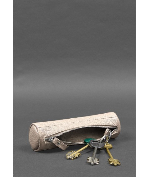 Жіноча шкіряна ключниця 3.1 Тубус XL світло-бежева