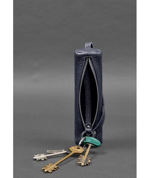 Leather key holder 3.1 Tube XL Blue