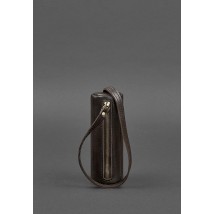 Leather key holder 3.0 Tube dark brown