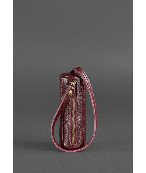 Women's leather key holder 3.0 Marsala tube