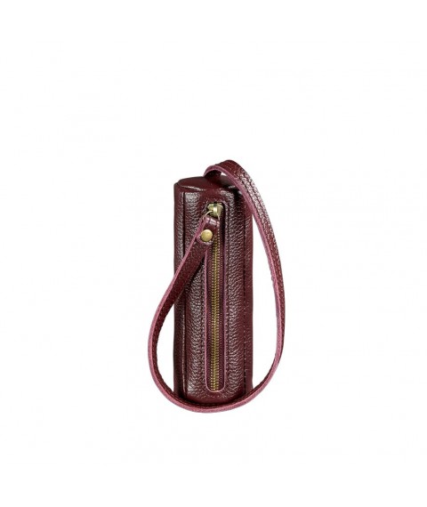 Women's leather key holder 3.0 Marsala tube
