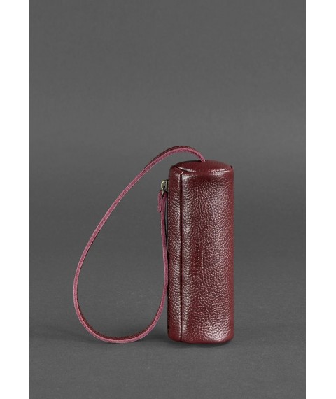 Women's leather key holder 3.0 Marsala tube