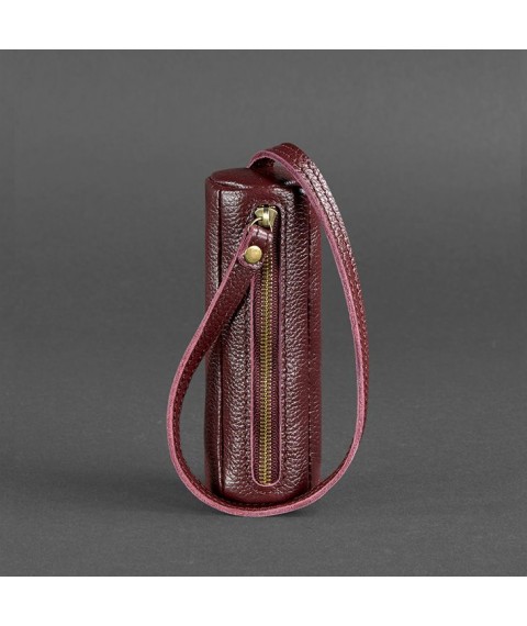 Women's leather key holder 3.0 Marsala tube