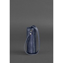 Leather key holder 3.0 Tube Blue