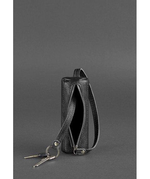 Leather key holder 3.0 Tube black