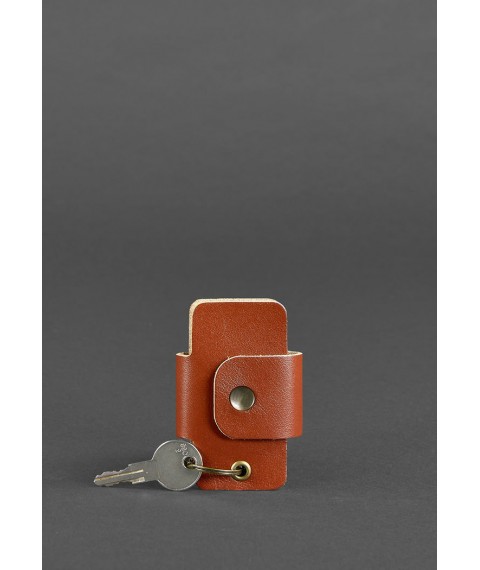 Шкіряна ключниця смарт-кейс 4.0 світло-коричнева