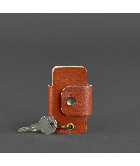Leather key holder smart case 4.0 light brown