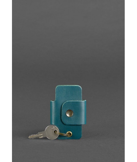 Leather key holder smart case 4.0 green