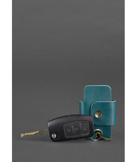 Leather key holder smart case 4.0 green