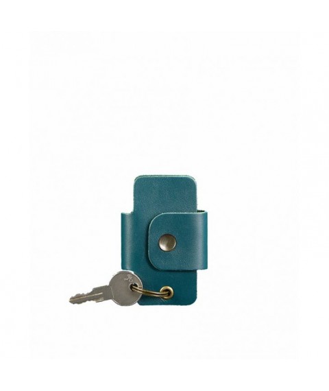 Leather key holder smart case 4.0 green