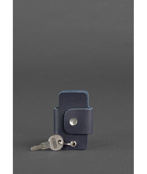 Leather key holder smart case 4.0 dark blue