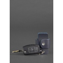 Leather key holder smart case 4.0 dark blue