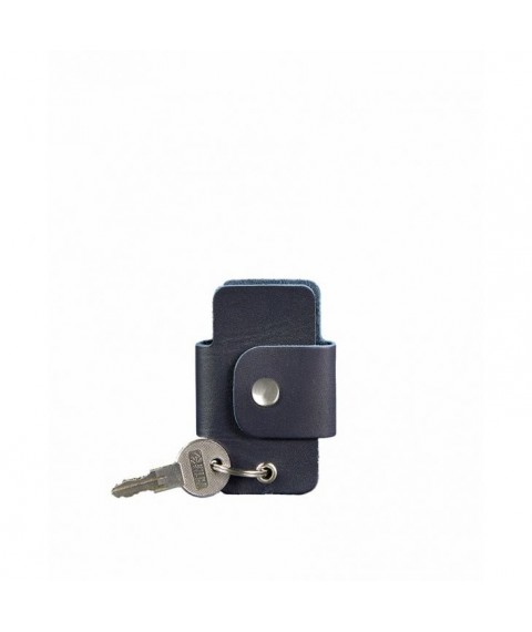 Leather key holder smart case 4.0 dark blue