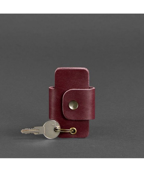Leather key holder smart case 4.0 burgundy