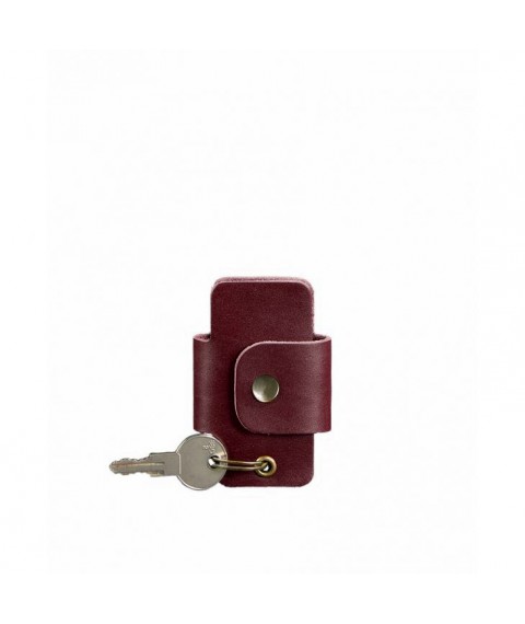 Leather key holder smart case 4.0 burgundy