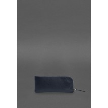Шкіряна кишенькова ключниця 5.0 Темно-синя