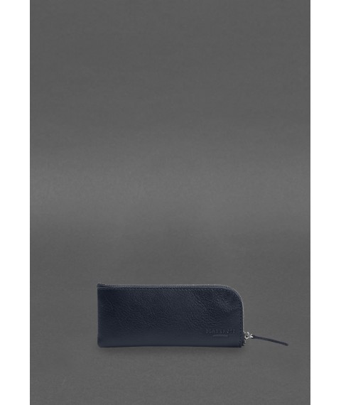 Кожаная карманная ключница 5.0 Темно-синяя
