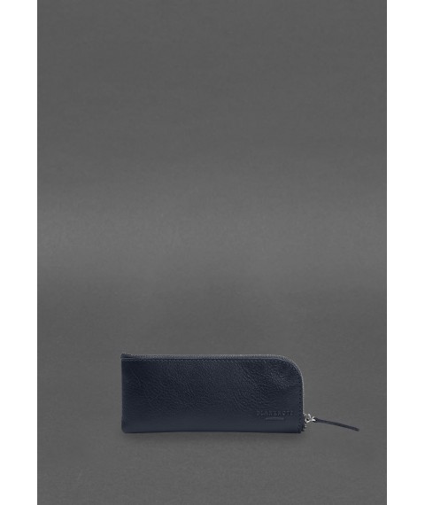 Leather pocket key holder 5.0 Dark blue