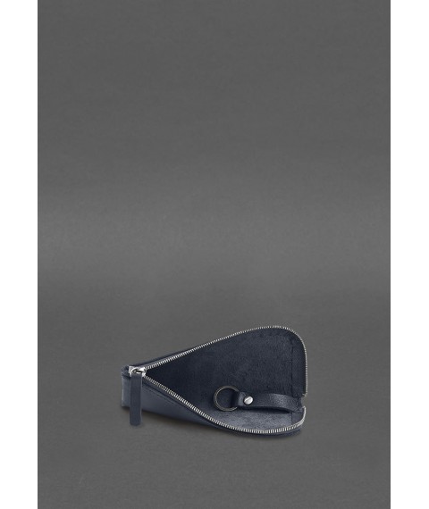 Leather pocket key holder 5.0 Dark blue