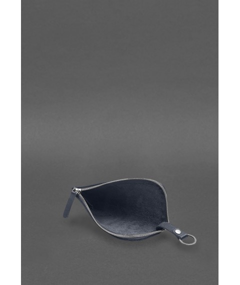 Leather pocket key holder 5.0 Dark blue