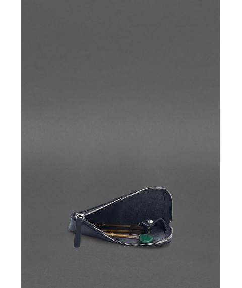 Leather pocket key holder 5.0 Dark blue