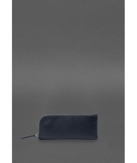 Leather pocket key holder 5.0 Dark blue