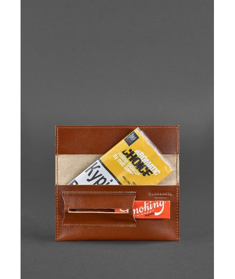 Leather tobacco pouch 1.0 light brown Crust