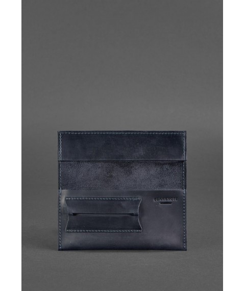 Leather tobacco pouch 1.0 blue
