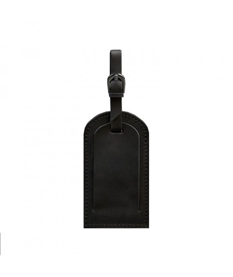 Leather Luggage Tag 2.0 Black Crazy Horse